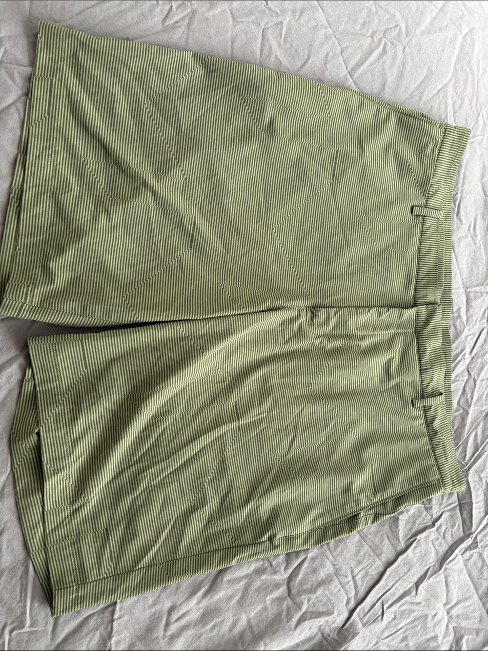 Men's Nike Golf Olive Green Striped Performance Shorts